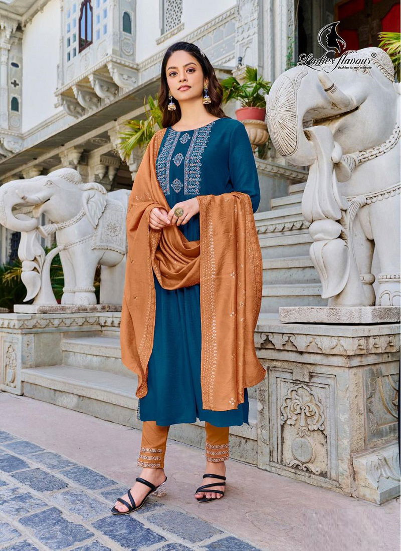 Ladies Flavour Copper Stone 14 Readymade Suits Catalog
